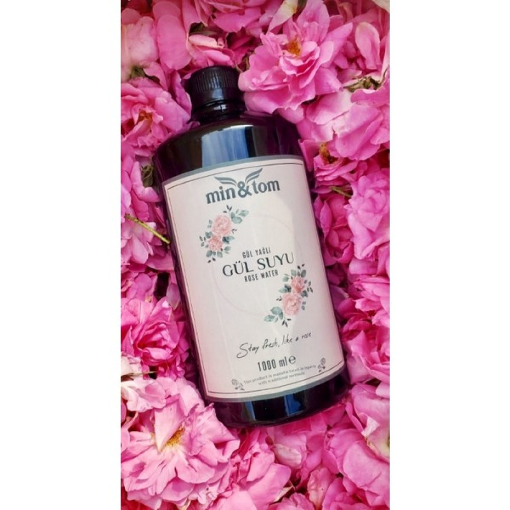Min & Tom Tam Yağlı Saf Gül Suyu 1000 ml Cilt Temizleme ve Peeling Fiyatı