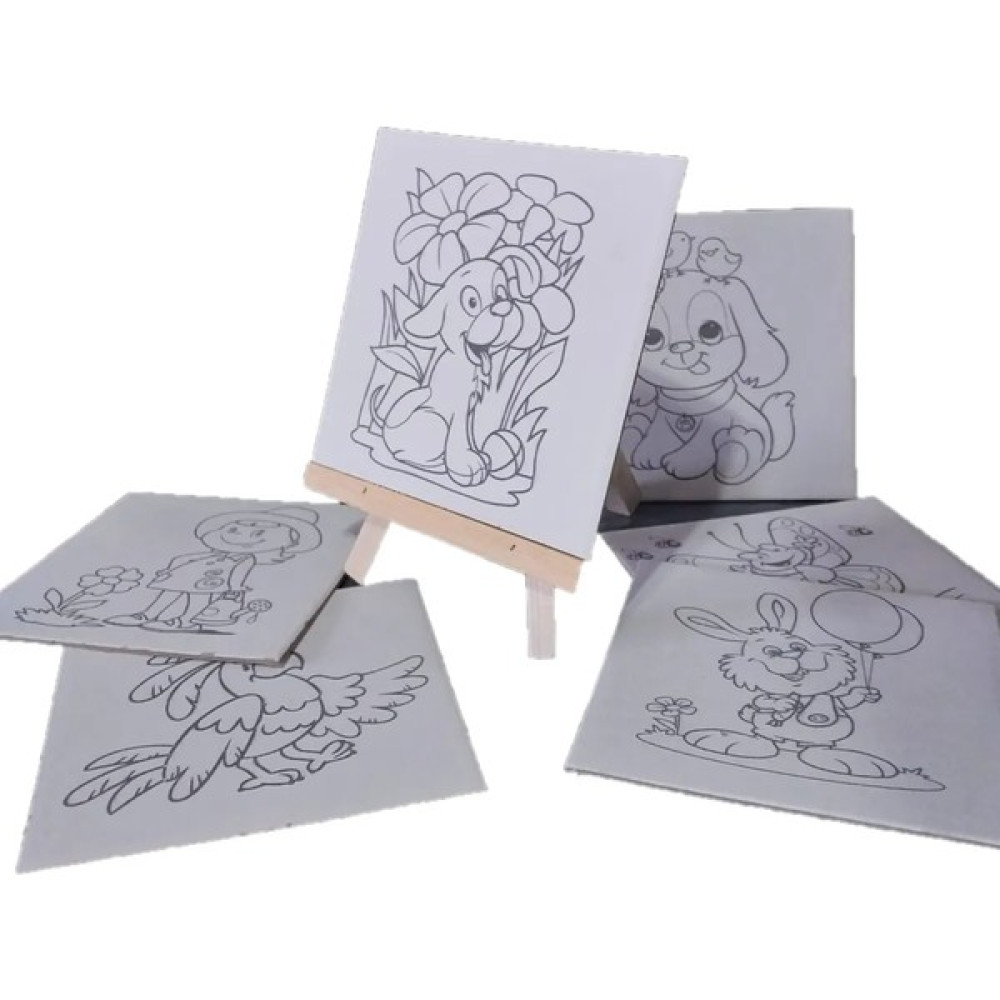 Mina Art Mini Boyama Seti 6'lı Şövaleli 15X15 Sanatsal Malzemeler Fiyatı