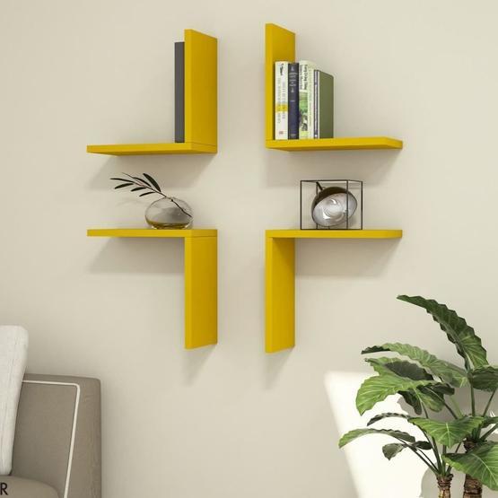 Minar Alfa Pulse Sarı Duvar Rafı