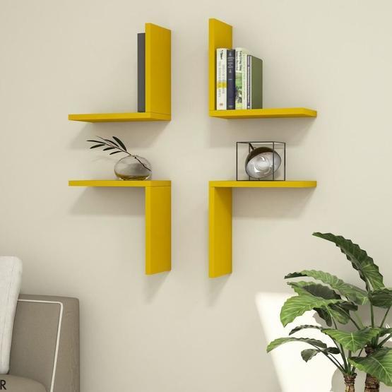 Minar Alfa Pulse Sarı Duvar Rafı