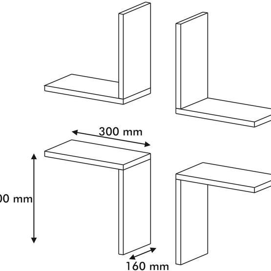 Minar Alfa Pulse Sarı Duvar Rafı