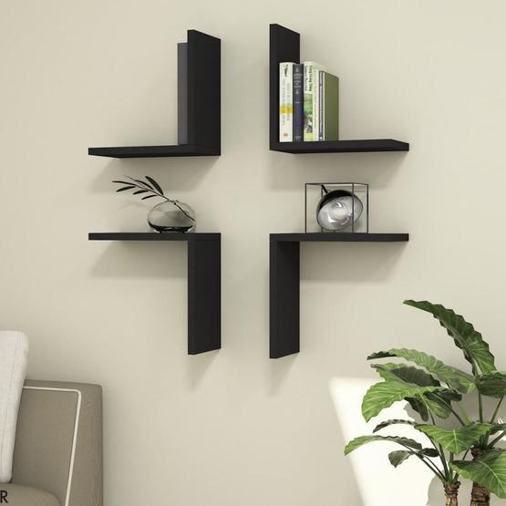 Minar Alfa Pulse Siyah Duvar Rafı