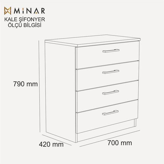 Minar Kale 4 Çekmeceli Şifonyer