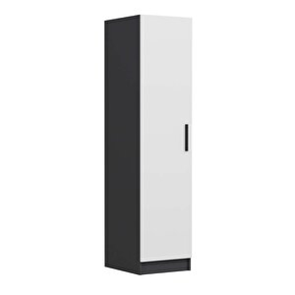 Minar Mobilya Minar Kale 1 Kapaklı Dolap Antrasit - Beyaz 210cm 210 cm Gardrop & Dolap Fiyatı