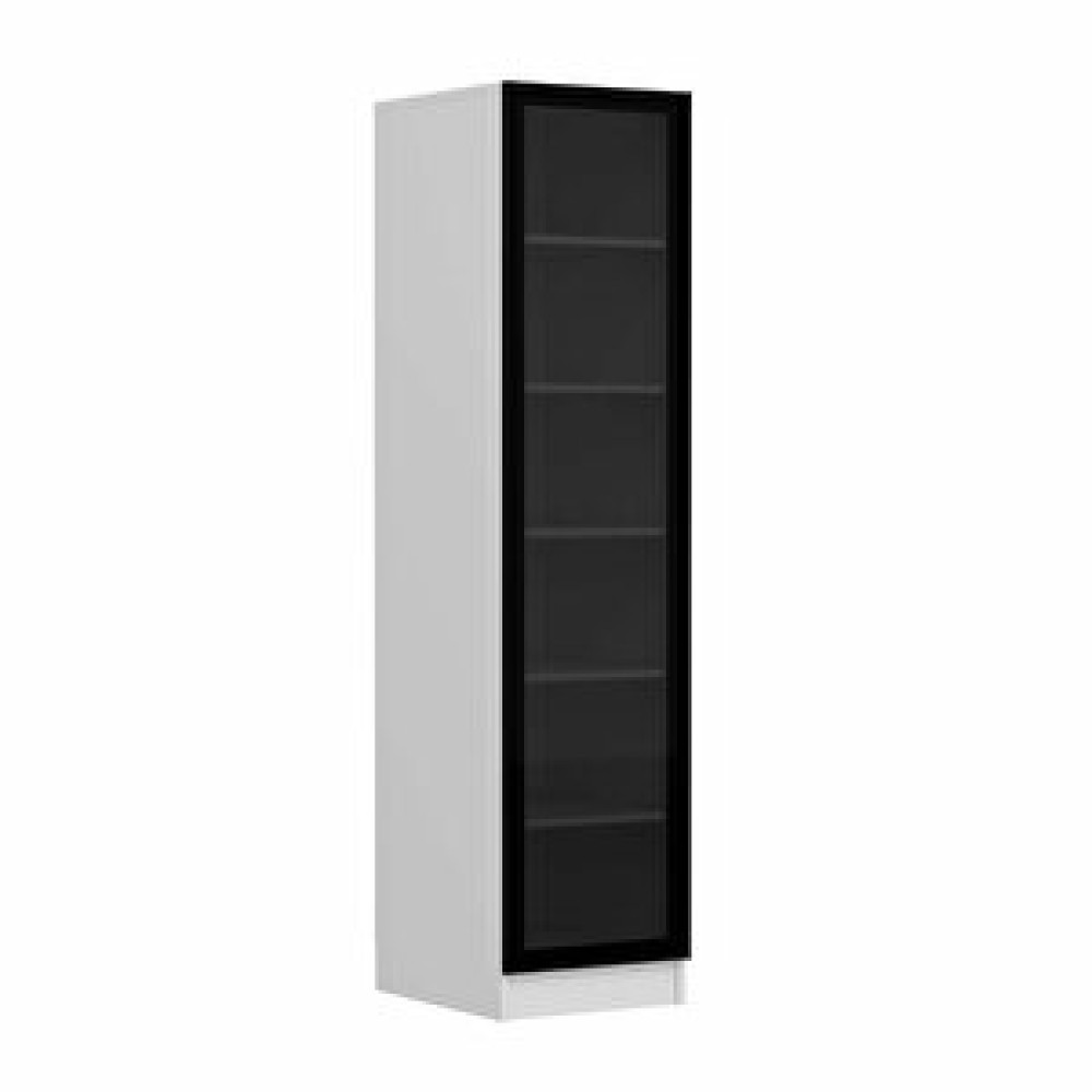 Minar Mobilya Minar Kale 1 Kapaklı Raflı Dolap Beyaz - Füme Cam 190cm 190 cm Gardrop & Dolap Fiyatı