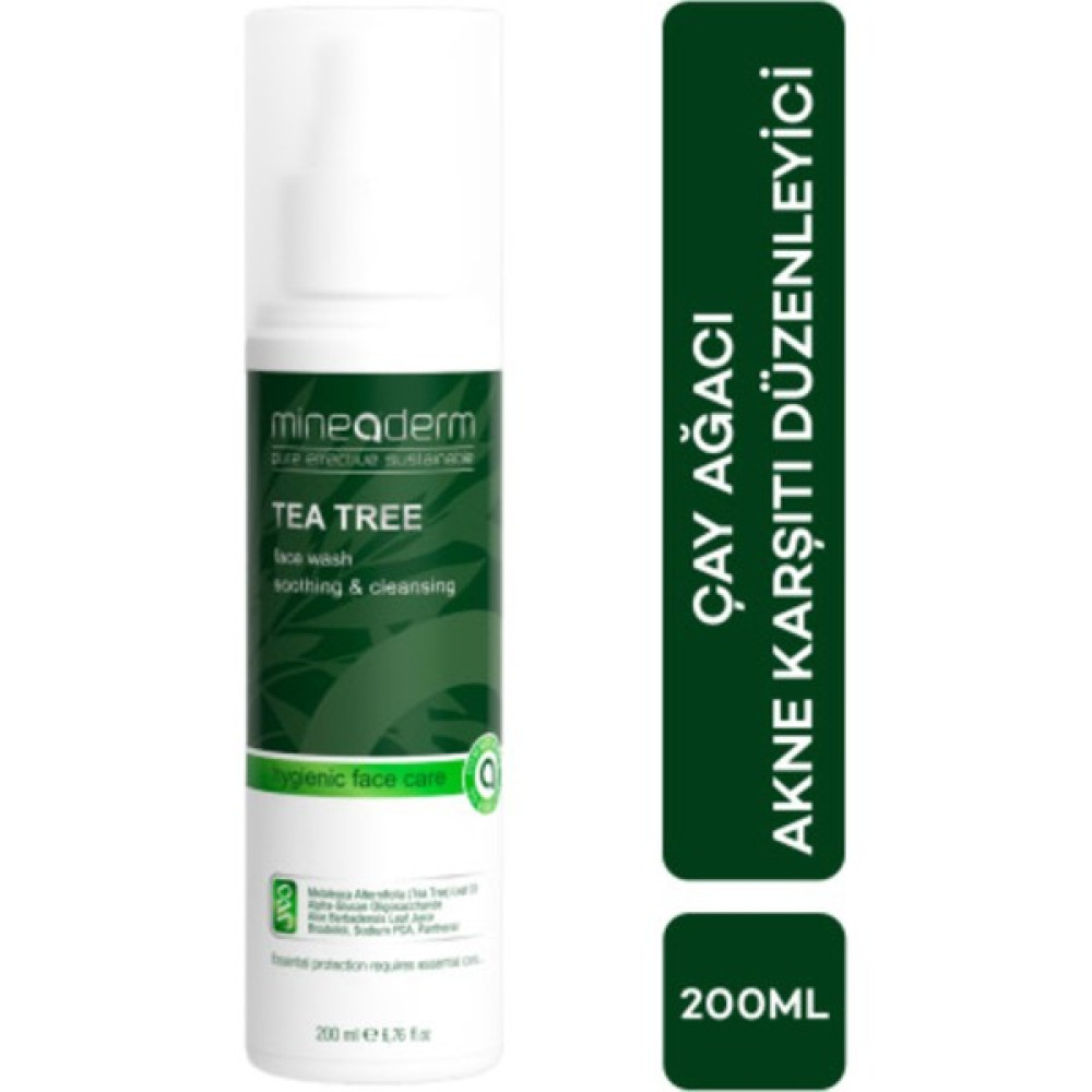 Mineaderm ve Sebum Düzenleyici Temizleme Jeli/tea Tree Face Wash Cilt Temizleme ve Peeling Fiyatı