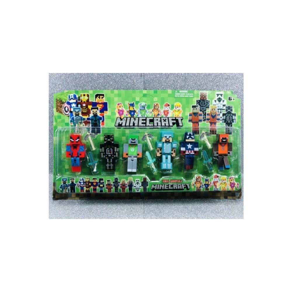 MINECRAFT 12 Parça Spiderman Kaptan Amerika Paw Patrol 12 Parça Oyuncak Aksiyon Figürleri Fiyatı