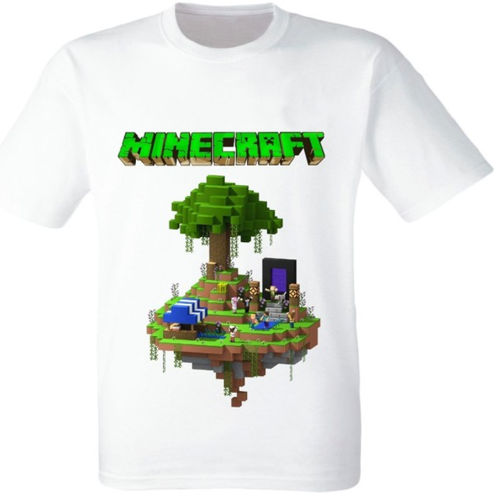 Minecraft Baskılı Beyaz Tişört Kız Çocuk T-shirt Fiyatı