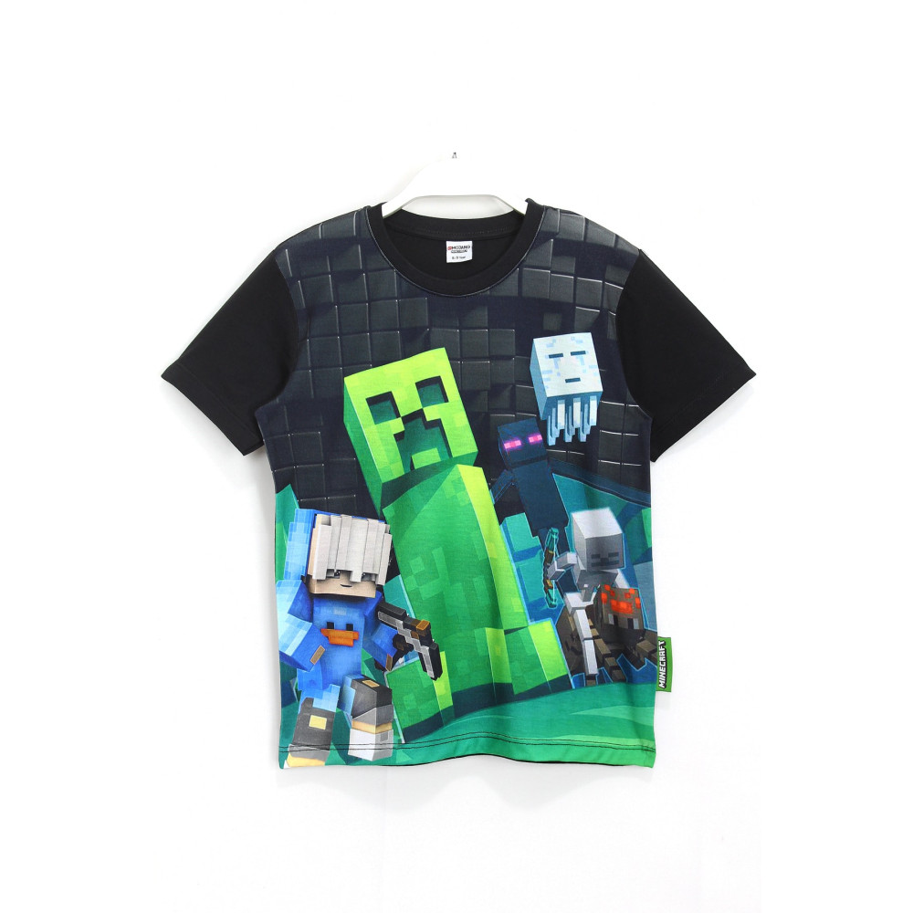 MINECRAFT Creeper 3d Baskılı Erkek Çocuk Kısa Kollu T-shirt 5 - 13 Yaş Siyah 3-4 Yaş Beden Bayan T-shirt Fiyatı