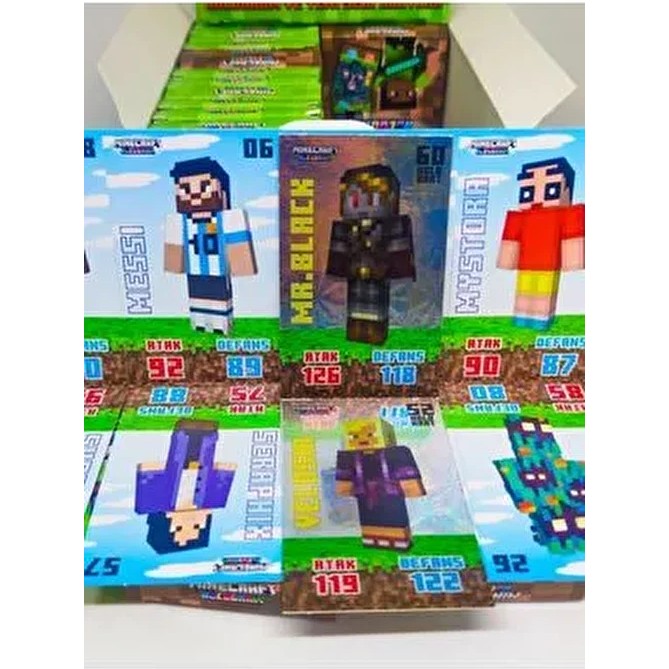 Minecraft Full Kutu 24 Mini Kutu Hologramlı Minecraft Karakterli Kartlar Diğer Fiyatı
