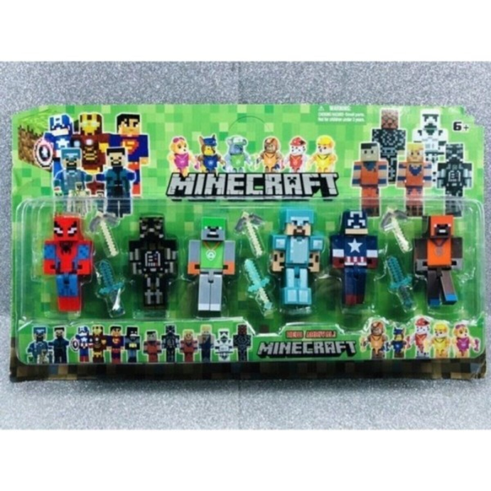 Minecraft Spiderman Kaptan Amerika Paw Patrol 12 Parça Oyuncak - Renkli Oyun Seti Fiyatı