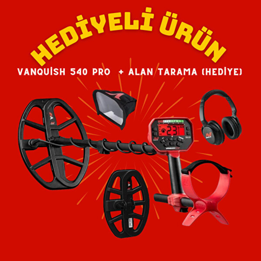 Minelab Vanquish 540 Pro Dedektör + Hediye Alantarama Dedektörü Nalburiye & Hırdavat Fiyatı