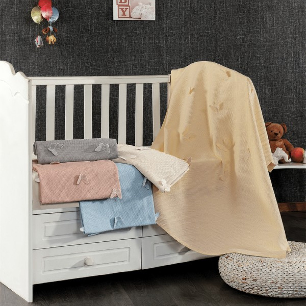 Minelya Home . Pamuk 3D Kelebek Desenli Bebek Pike Örtüsü - Bej - 0 - 3 Yaş Oto Boyaları Fiyatı