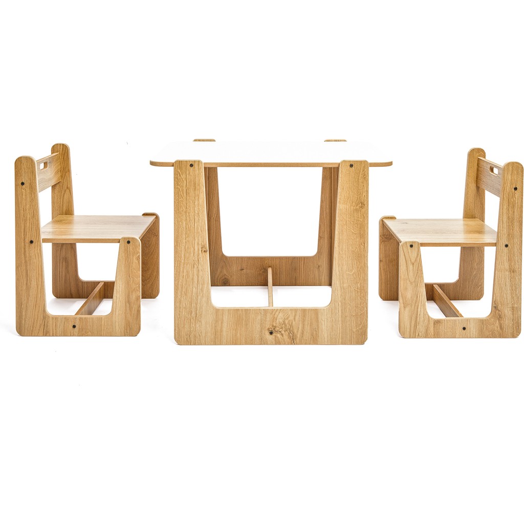 Minera 2-4 Yaş Turna Model Ahşap Montessori Aktivite Oyun Çalışma Masa Ve Sandalye Seti (1 Masa + 2 Sandalye) - Kahverengi Standart Sandalye Fiyatı