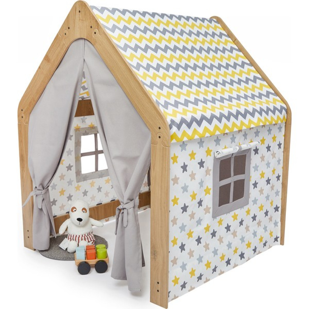 Minera 3-6 Yaş Çocuk Oyun Evi / Çadırı - Naturel Sarı - Naturel Ahşap - Sarı Eğitici Oyuncak Fiyatı