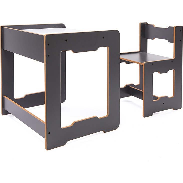 Minera 4-6 Yaş Martı Model Ahşap Montessori Aktivite Çalışma Masa Ve Sandalye Seti (1 Masa + 1 Sandalye) / Antrasit Standart Sandalye Fiyatı