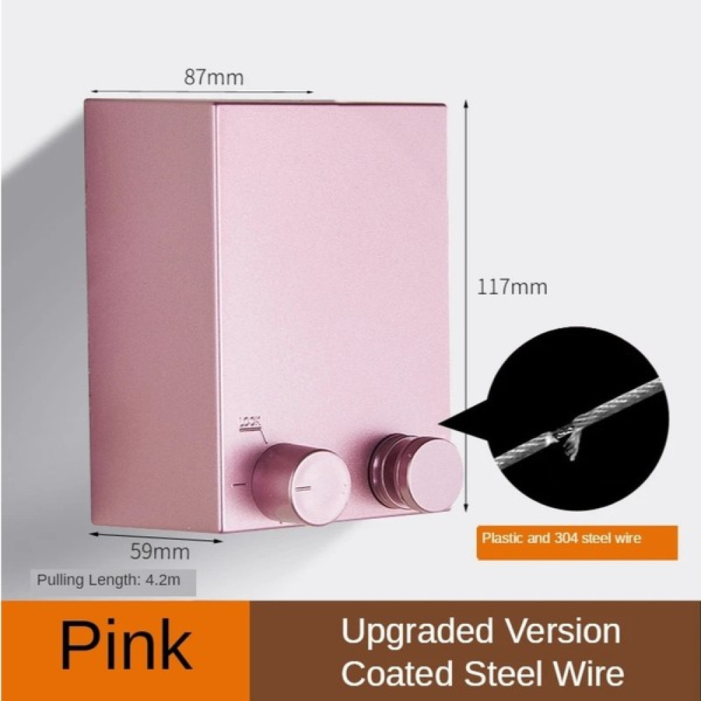 Mingjin Shop2 Pembe Tarzı Geri Çekilebilir Elbise Askısı Halat Yükseltme Sürümü Duvara Montaj Askı Kurutma Havlu Askısı Esnek Çamaşır Ipi Banyo Elb... Dispenser Fiyatı