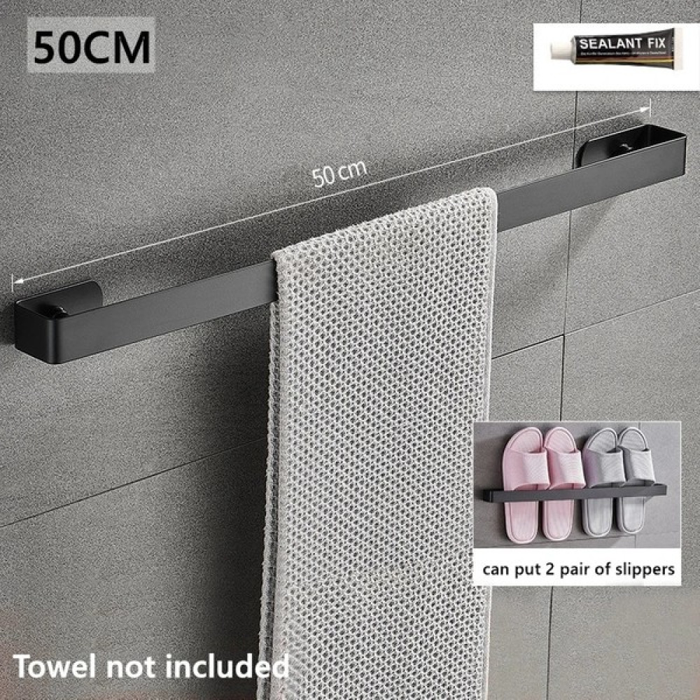 Mingjin Shop2 Siyah 50CM Stili Paslanmaz Çelik Banyo Duvara Monte Havlu Bar Mutfak Tuvalet Terlik Depolama Rafı (Yurt Dışından) - Renkli Dispenser Fiyatı