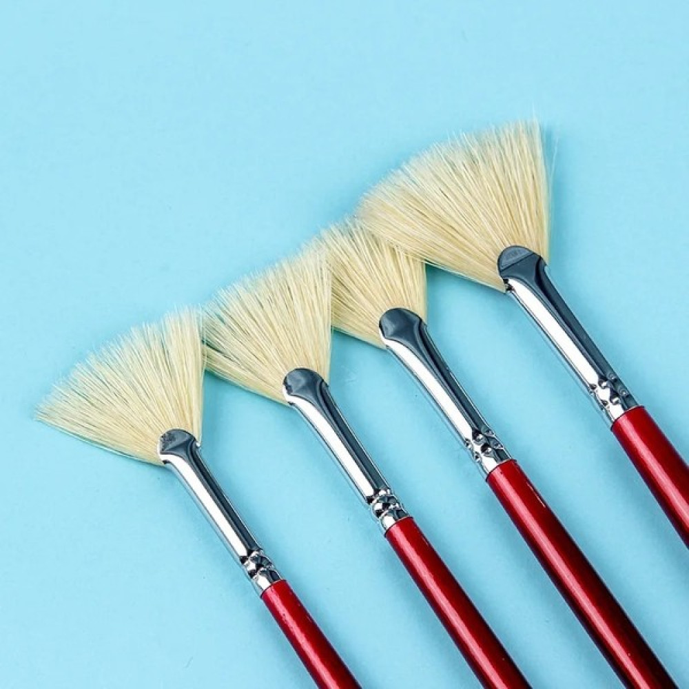 Mingjinshop3 No.5 Tarzı Fan Shap Guaj Boyama Kalem Çocuklar Öğrenci Suluboya Fırça Kıllar Saç Boya Fırçası Set Çizim Sanat Malzemeleri (Yurt Dışından) Oto Boyaları Fiyatı