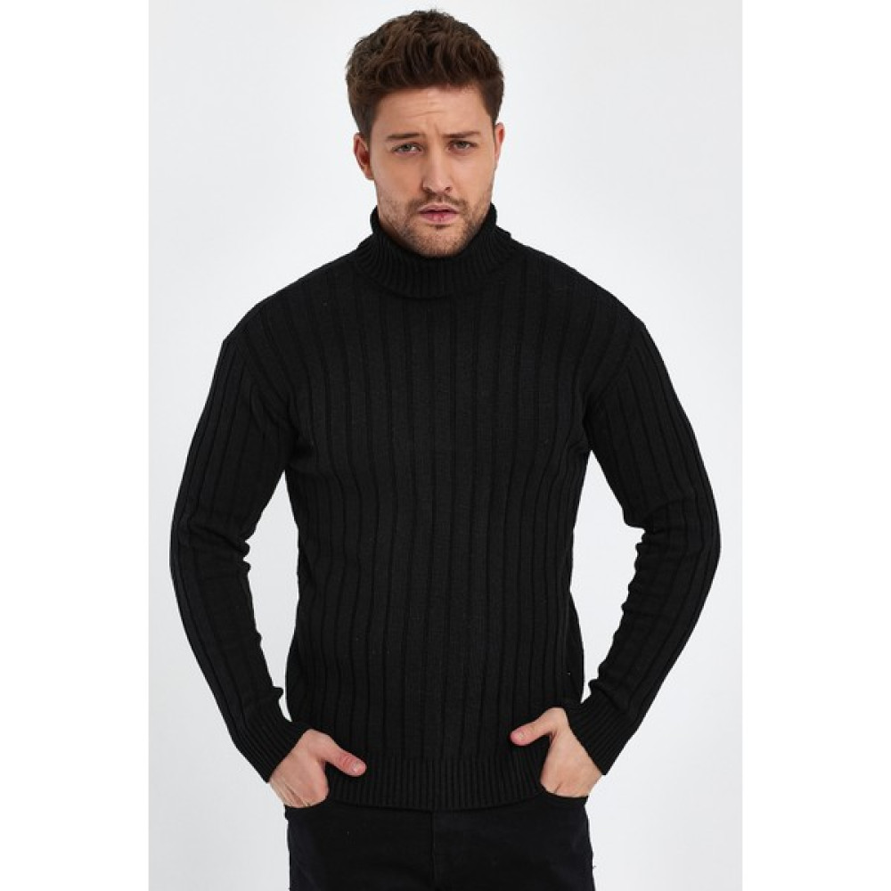 Minharir Slim Fit Tam Balıkçı Fitilli Kazak Erkek Kazak & Süveter & Triko Fiyatı