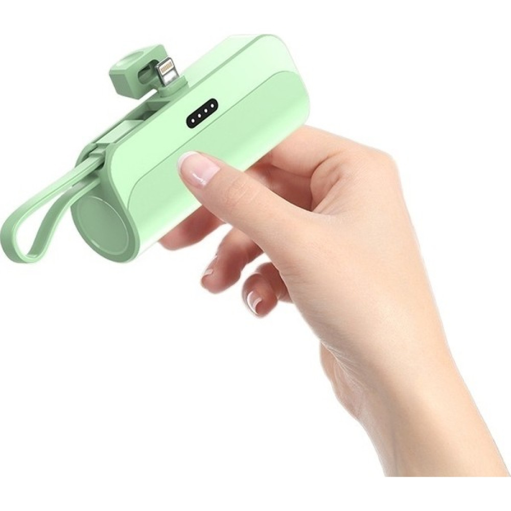 Mini Acil Cep Kablosuz Kapsül Güç Bankası 5000MAH Büyük Kapasite (Yurt Dışından) - Beyaz - Yeşil Taşınabilir Şarj Cihazı - Powerbank Fiyatı