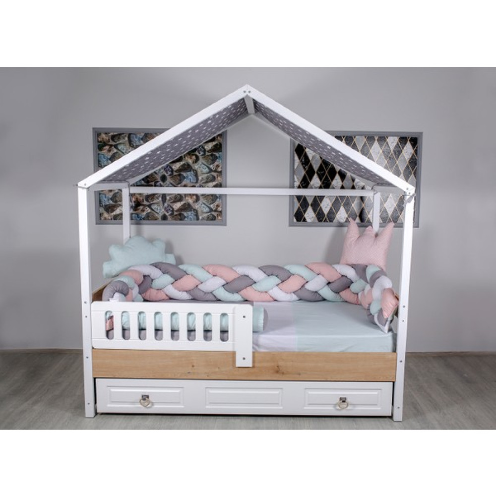 Mini Baby 4'lü Örgülü Pastel Pembe Montessori Bebek-Çocuk Uyku Seti - 90 x 190 cm Bebek Uyku Seti Fiyatı