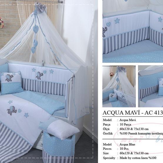 Mini Baby Mavi Acqua Bebek Uyku Seti