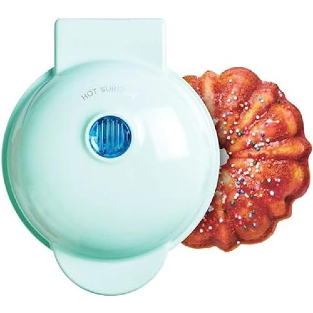 Mini Cake Maker，Lava Cake Maker,Toaster, 350W Electric Rotating Lava Cake Maker for Chocolate Cake, Spice Cake, Clear Glaze, Sprinkles and more! (Mint green)