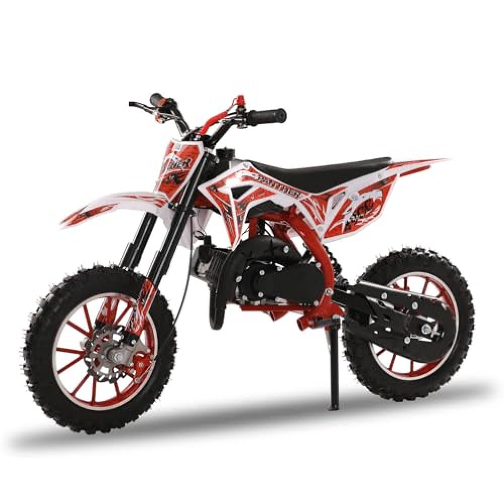 Mini Dirt Bike for Kids Adults,Gas Powered 2 Stroke Dirt Bike,50CC Pit Bike, Off-Road Motorcycle,Gas Motocross Dirt Bike with Speeds up to 25 MPH for Uphill & Off-Road Conditions,Pull Start,10" Wheel