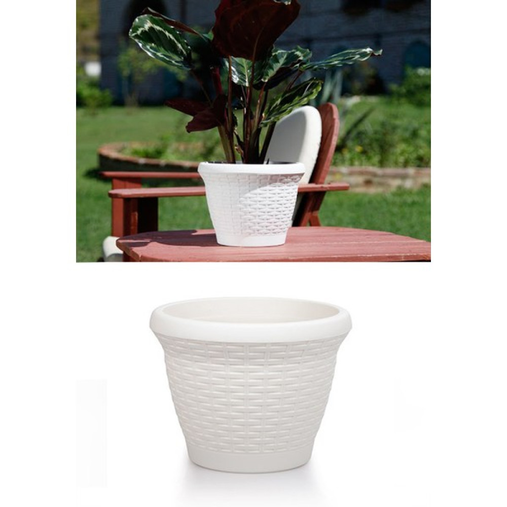 Mini Garden Hasır Saksı 10 LT Beyaz Saksı ve Aksesuarları Fiyatı