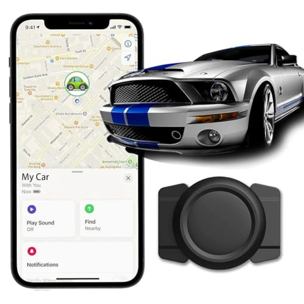 Mini GPS Vehicle Tracker - Real-Time Magnetic Tracking Device with Weatherproof Case, No Monthly Fees, Compatible with Apple Find My (iOS Only) - Ultimate Hidden Car Tracker for Global Coverage GPS Devices Fiyatı