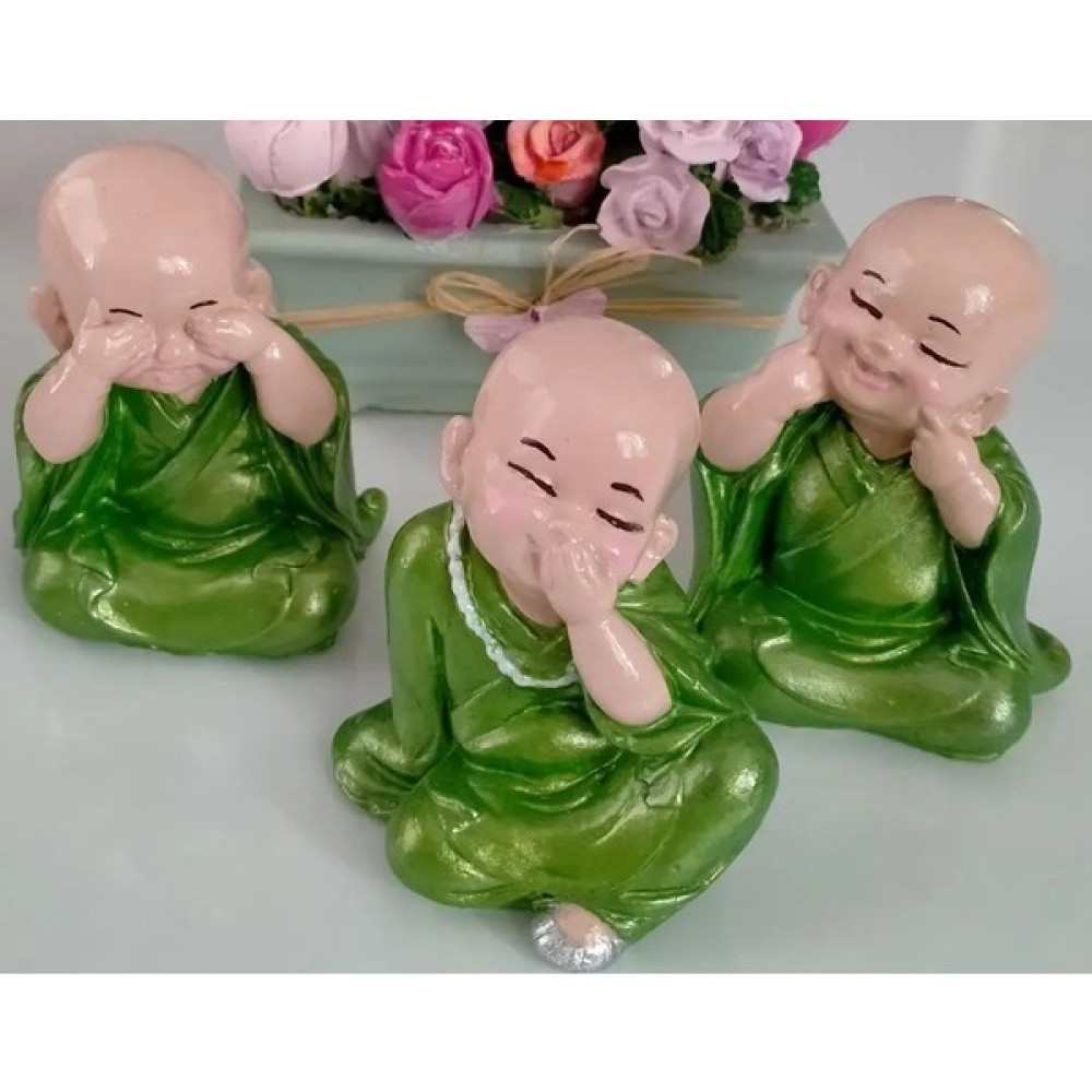 Mini Hobi Ev Üçlü Biblo Takım - Yeşil Biblo Fiyatı