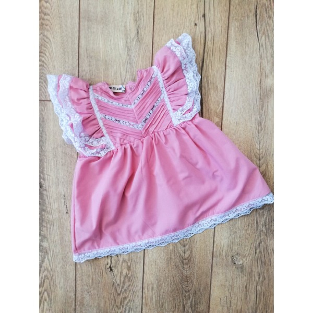 Mini Kids & Baby Kız Bebek Dantel Detaylı Elbise Bebek Elbisesi Fiyatı