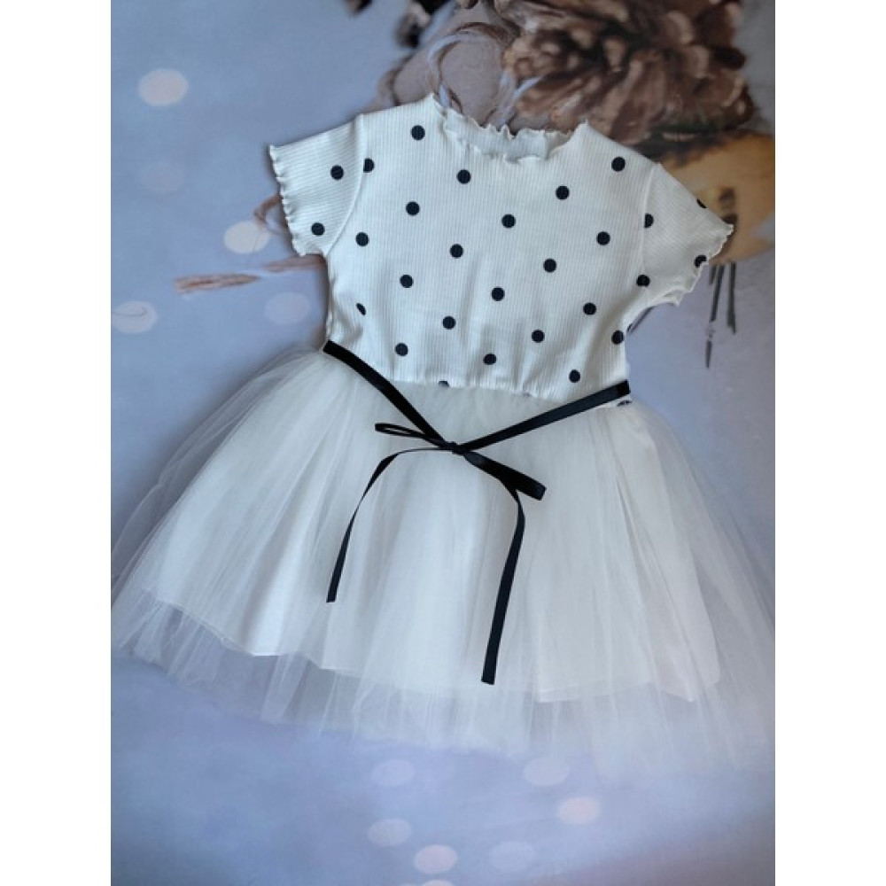 Mini Kids Kız Çocuk Puantiyeli Tütü Elbise Doğum Günü Özel Gün Elbisesi Kız Çocuk Elbise Fiyatı