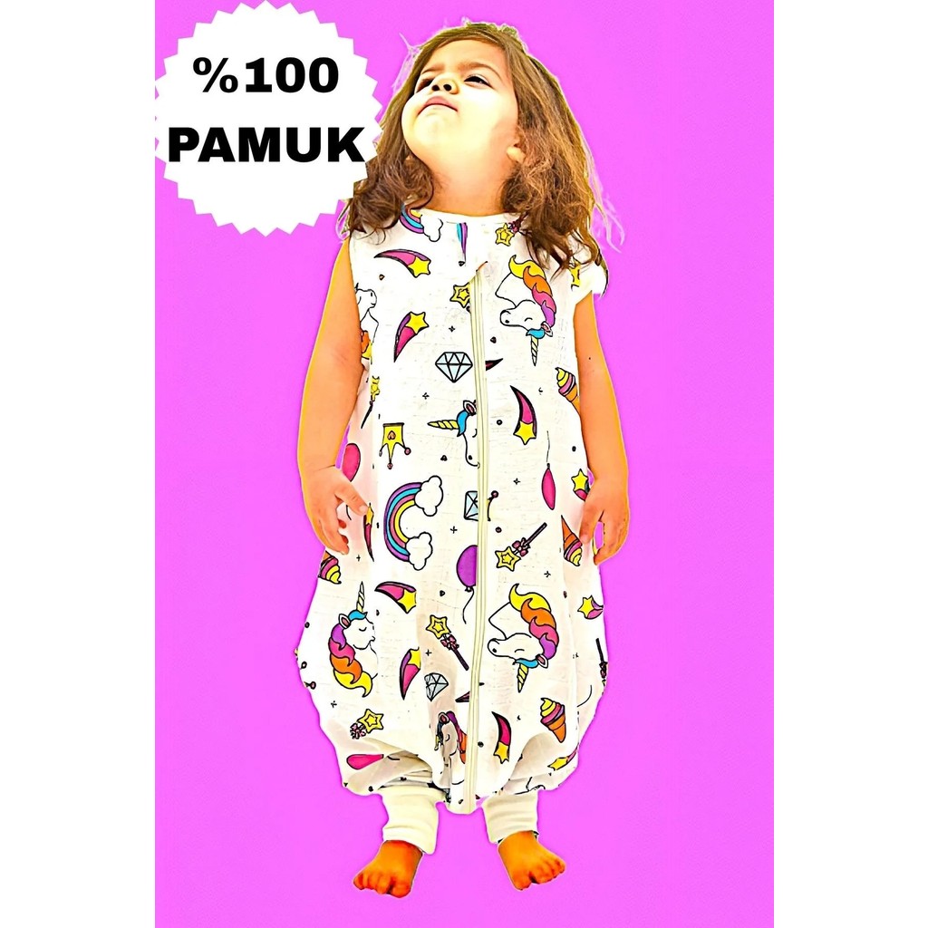 Mini Kiti %100 Pamuk Müslin Uyku Tulumu Unicorn Çocuk Bebek Uyku Tulumu Giyim & İç Giyim Fiyatı