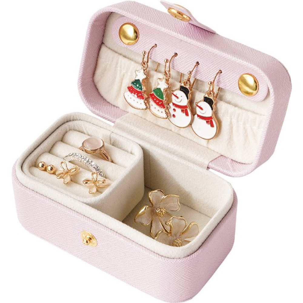 Mini Mücevher Kutusu Taşınabilir Seyahat Küpe Küpe Mücevher Organizatörü Ruj Çantası Yüzük Organizatörü (Yurt Dışından) - 9.5cm * 5cm * 5cm - Pembe Eşya Saklama Kutusu Fiyatı