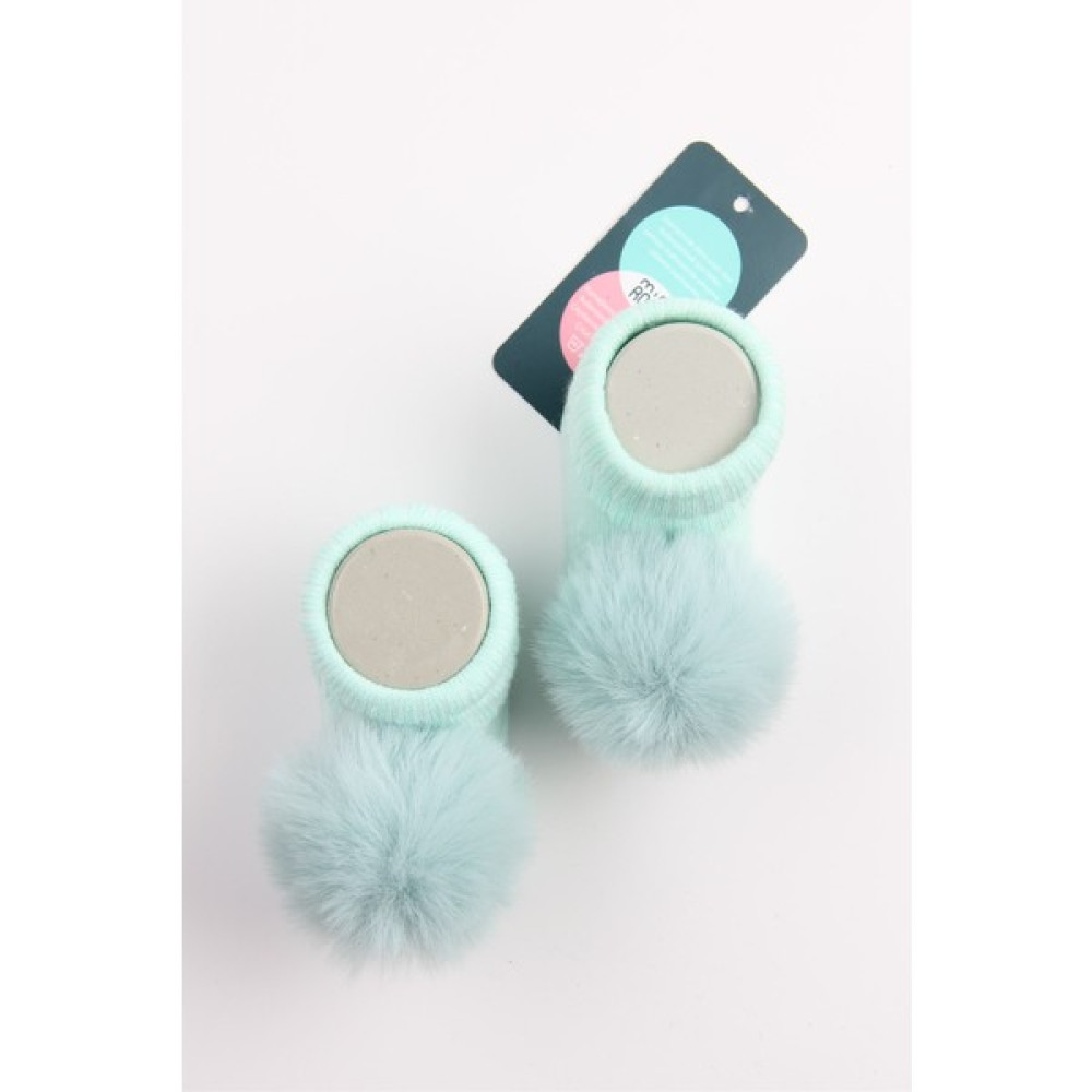 Mini Ropa Turkuaz Ponponlu Süslü Bebek Çorabı Bebek Çorabı Fiyatı