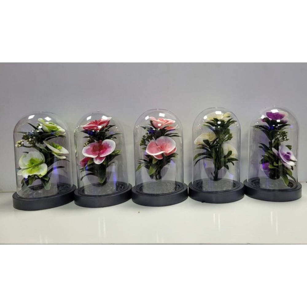 Mini Saksılı Yapay Çiçek Dekoratif Plastik Fanus Içinde Çiçek Plastik Fanus Çiçek 18 cm 1 Adet - Renkli Ev & Dekorasyon Aksesuarları Fiyatı