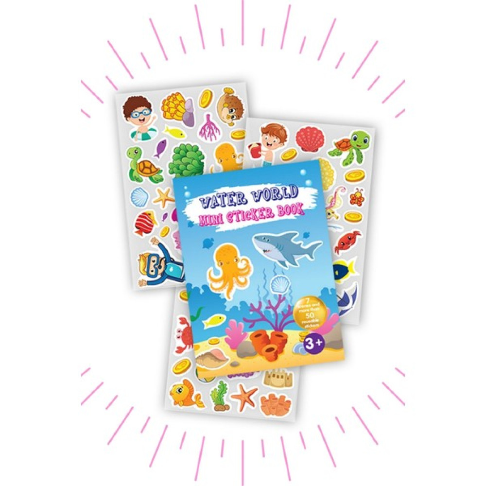 Mini Sticker Book " Water World" Tekrar Kullanılabilir Sticker Kitabı Okul Öncesi Eğitici & Öğretici Kitaplar Fiyatı