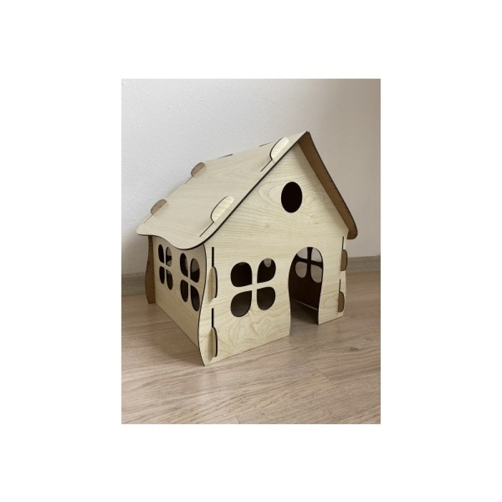 Mini Tasarım Atölyem Dekoratif Ahşap Kedi Evi ( Kedi Yuvası) - Ahşap - Bej Evcil Hayvan Ürünleri Fiyatı