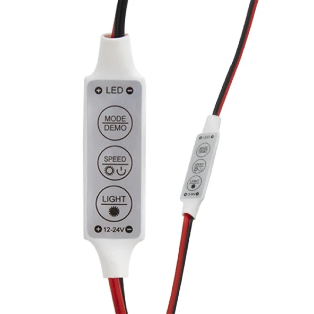 Mını Uc Tuslu Tek Renklı 12 Volt - 24 Volt Led Kontrol Cıhazı ( Kırmızı- Sıyah Kablo) Dış Mekan Aydınlatma Fiyatı