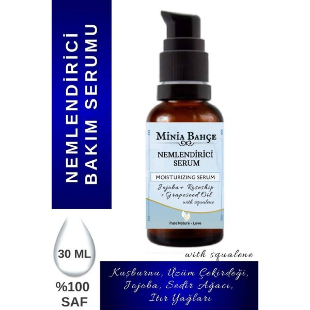 Minia Bahçe Cilt Nemlendirici Serum, %100 Saf ve Doğal, 30ML Nemlendiriciler Fiyatı