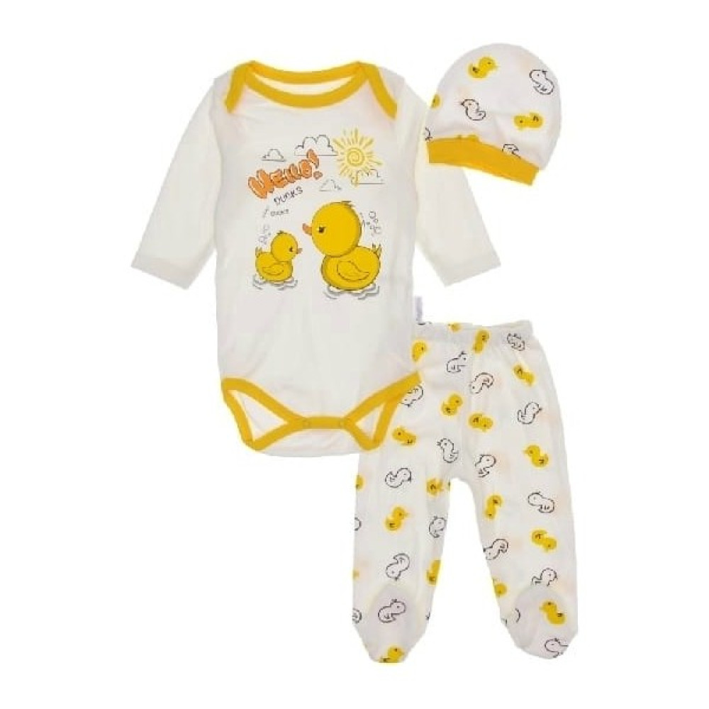 Minibird Ördek Baskılı Bebek Takımı Bebek Zıbın Seti Fiyatı