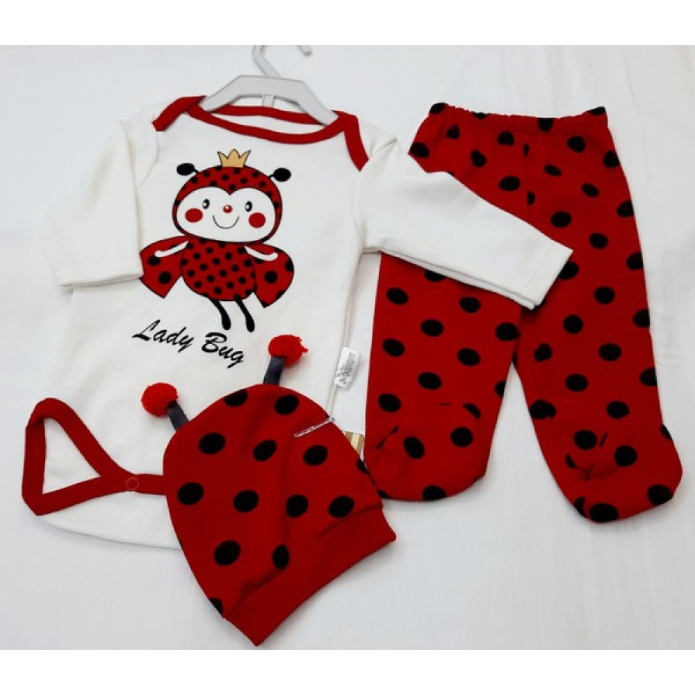 Minibird Pamuklu Bebek Alt Üst Takım ve Bere Bebek Giysi Takım Fiyatı
