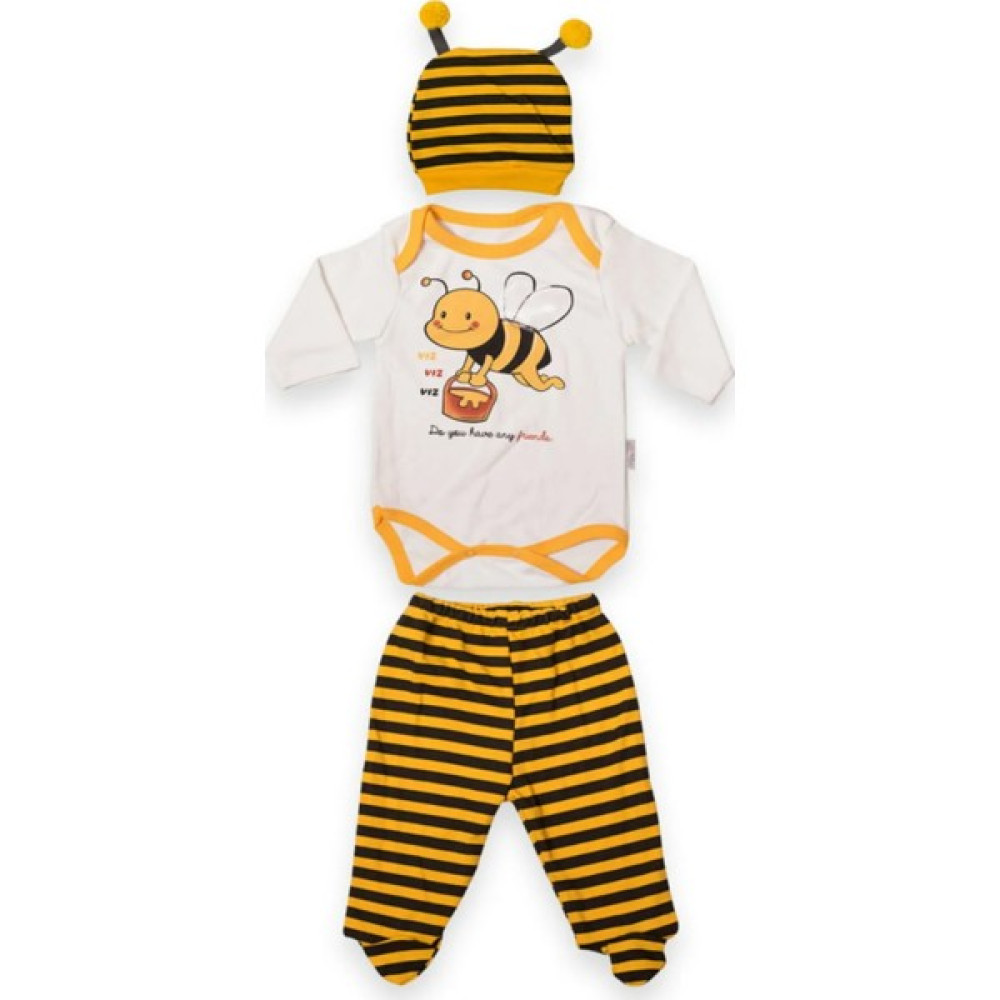Minibird Üçlü Arılı Badili Takım Bebek Giysi Takım Fiyatı