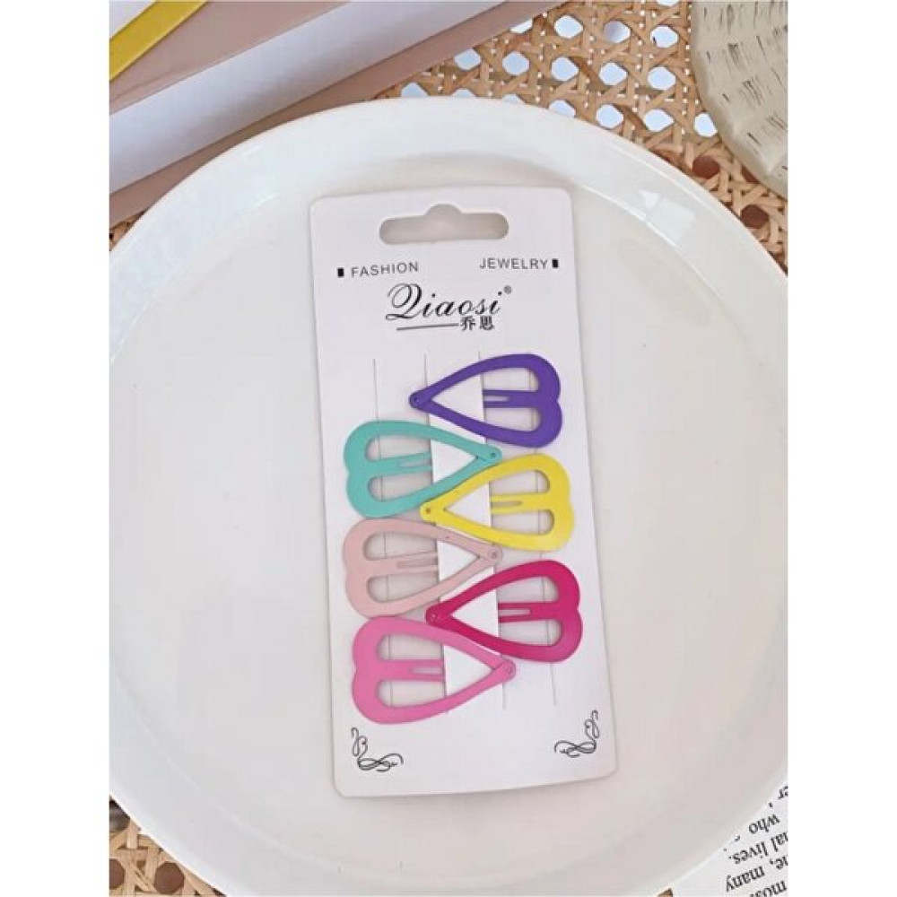 Minibuki 6lı Kalp Model Karışık Pastel Renk 3.5cm Çocuk Çıtçıt Toka Toka, Taç & Saç Bandı Fiyatı