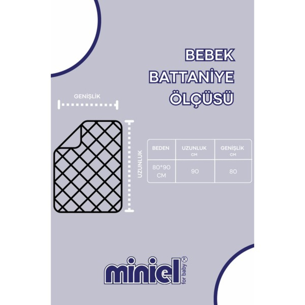 Miniel Bebek Yavrulu Ayıcık Nakışlı 90X80 cm Çift Kat Pamuklu Penye Bebek Battaniyesi - Ekru Bebek Battaniyesi Fiyatı