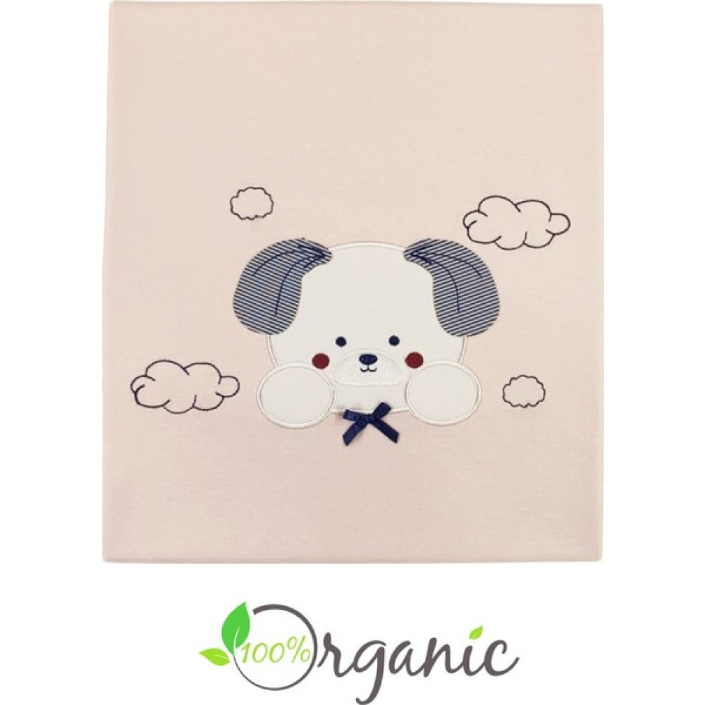 Miniel Kız Bebek Kulaklı Köpek Nakışlı 90x80 Cm Çift Kat Pamuklu Penye Bebek Battaniyesi - SOMON - Ekru - 0 - 1 Yaş Bebek Battaniyesi Fiyatı