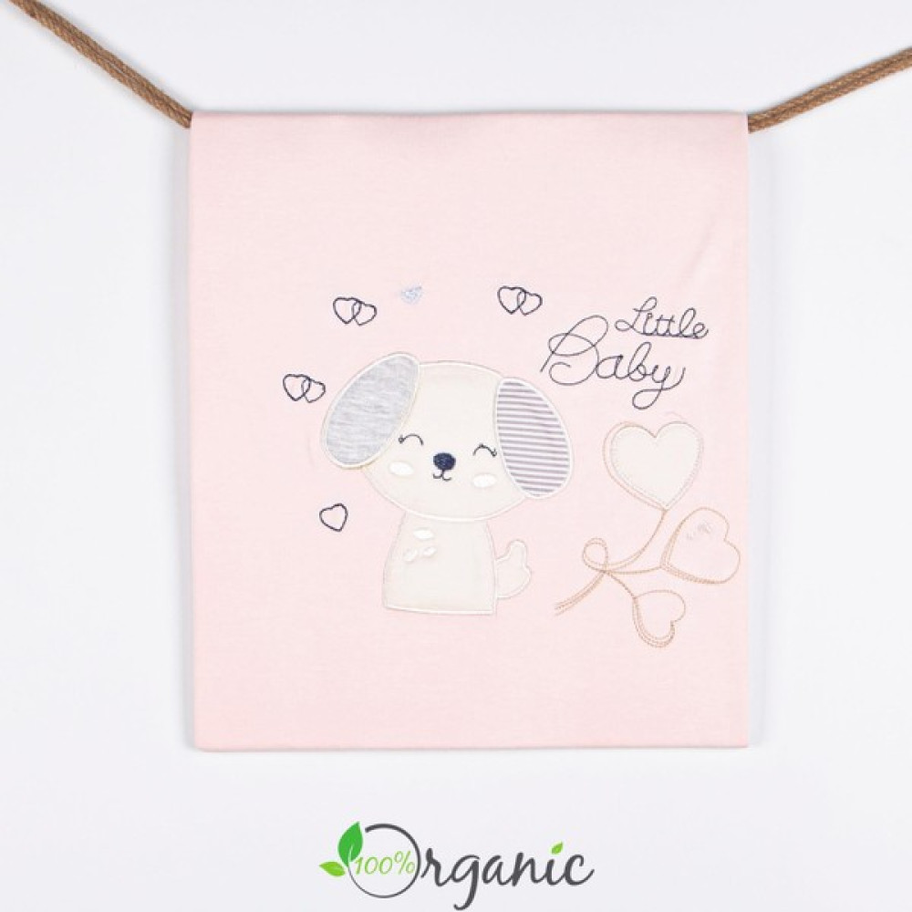 Miniel Kız Bebek Love Dog Nakışlı 90x80 Cm Çift Kat Pamuklu Penye Bebek Battaniyesi - SOMON - Ekru - 0 - 1 Yaş Bebek Battaniyesi Fiyatı