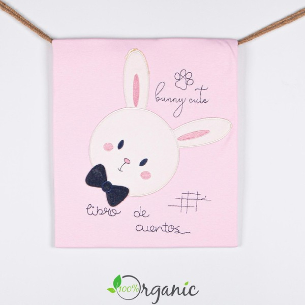 Miniel Kız Bebek Tavşan Nakışlı 90x80 Cm Çift Kat Pamuklu Penye Bebek Battaniyesi - PEMBE - Ekru - 0 - 1 Yaş Bebek Battaniyesi Fiyatı